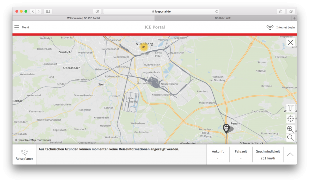 Immerhin, die Geschwindigkeitsanzeige funktioniert. (Screenshot: Golem.de)